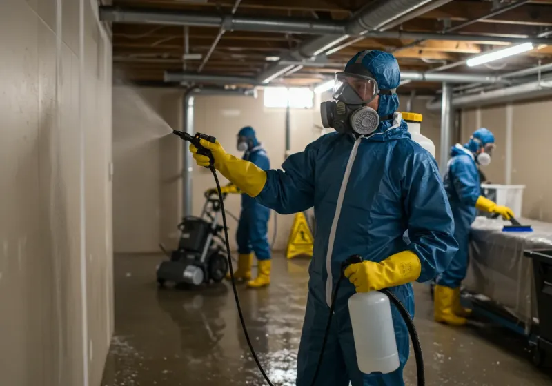 Basement Sanitization and Antimicrobial Treatment process in Trinity, NC