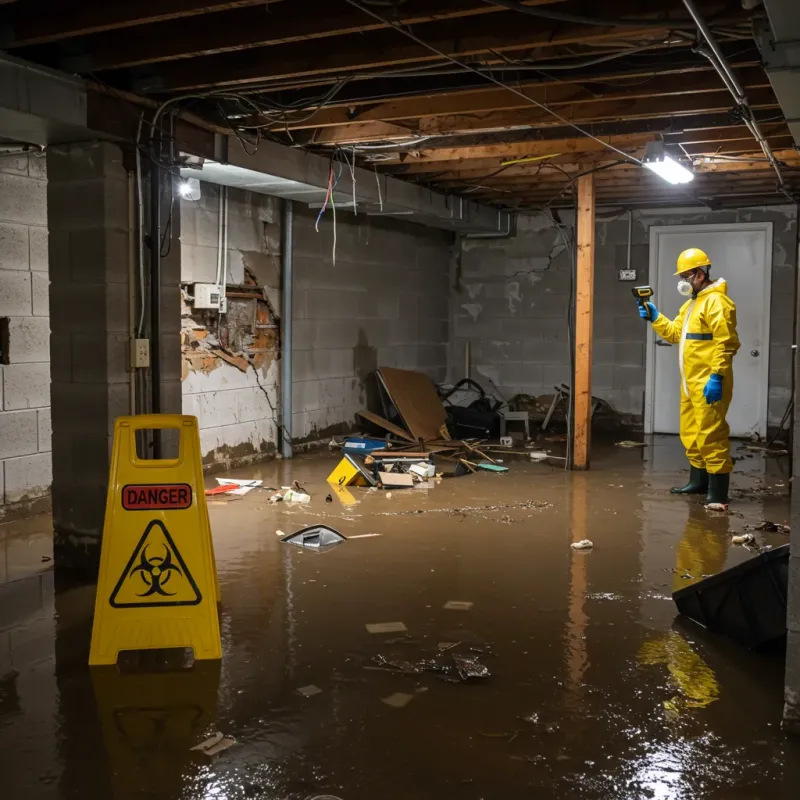 Flooded Basement Electrical Hazard in Trinity, NC Property